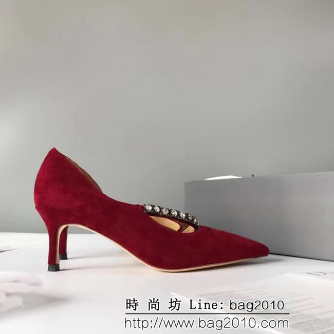 DIOR迪奧 2018秋季新款 磨砂皮 高跟女單鞋 QZS1544